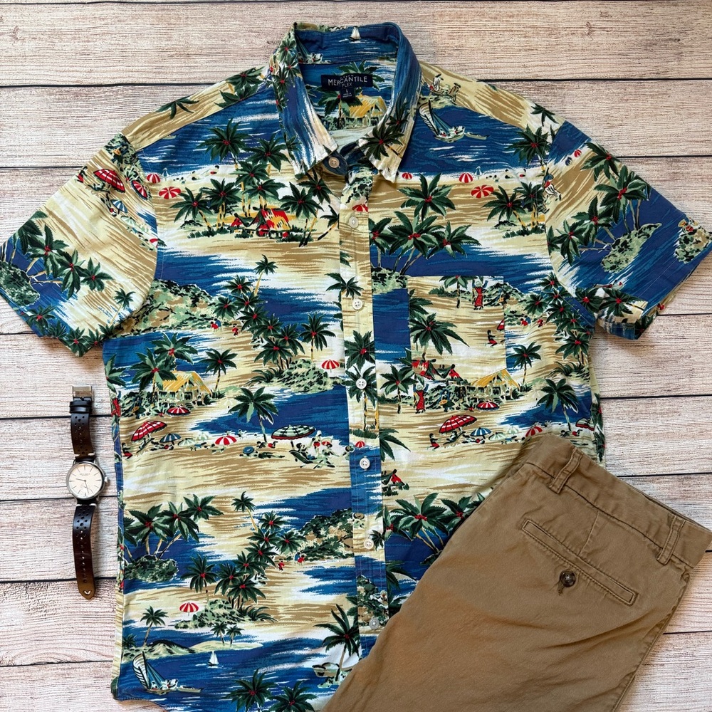 J. Crew Mercantile Flex Men’s Size Large Button-Down Short Sleeve